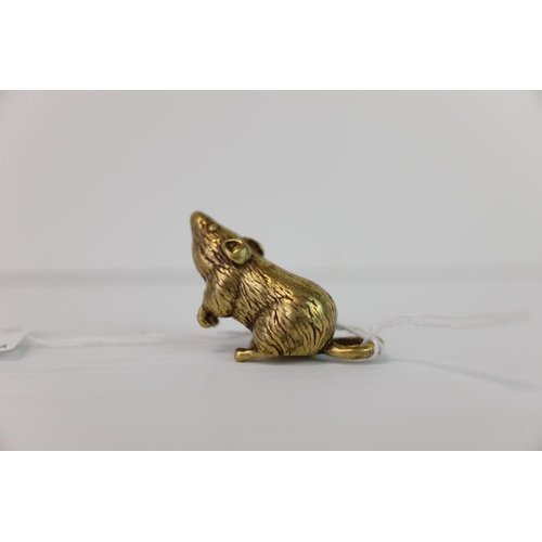 284 - A brass figure of a rat or mouse.