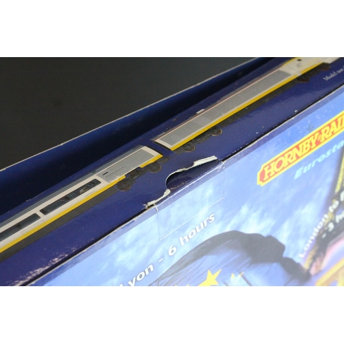 1 - Boxed Hornby OO gauge R665 Eurostar Train Pack, complete with Class 373 Powered Locomotive, Class 37... 