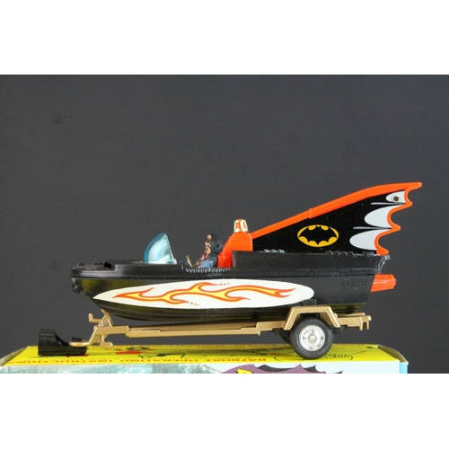 1001 - Boxed Corgi 107 Batman Batboat and Trailer model complete with both Batman & Robin figures, Corgi Cl... 