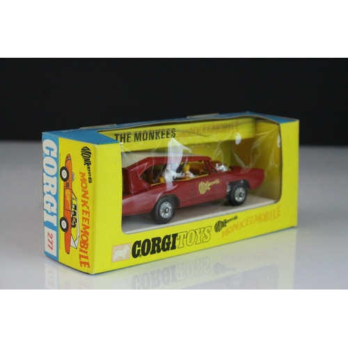 1002 - Boxed Corgi 277 The Monkees Monkeemobile diecast model, complete with all four figures, diecast in n... 