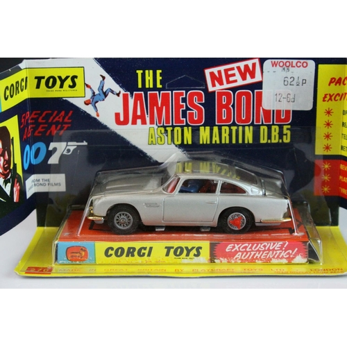 1004 - Boxed Corgi 270 The James Bond 007 Aston Martin diecast model appearing to be complete and unremoved... 