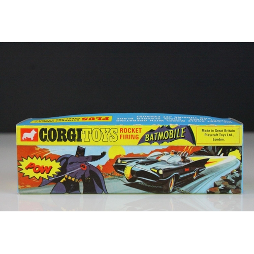 1005 - Boxed Corgi 267 Batmobile diecast model with Batman & Robin figures complete with secret instruction... 