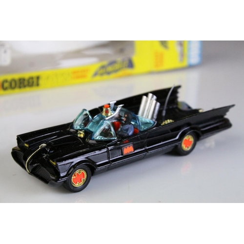 1005 - Boxed Corgi 267 Batmobile diecast model with Batman & Robin figures complete with secret instruction... 