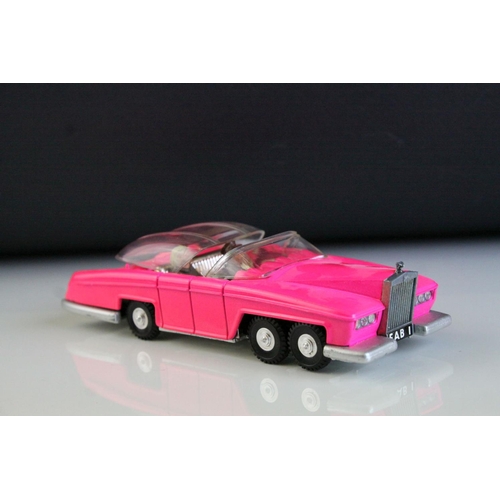 1008 - Boxed Dinky 100 Thunderbirds Lady Penelope's Fab 1 diecast model in fluorescent pink, complete with ... 