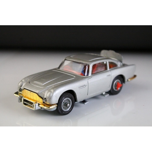 1010 - Boxed Corgi 270 James Bond 007 Aston Martin DB5 diecast model in blue/yellow box window, appearing n... 