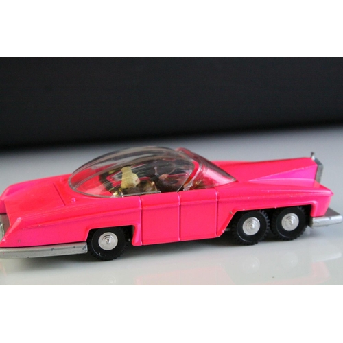 1014 - Boxed Dinky 100 Thunderbirds Lady Penelope's FAB 1 fluorescent pink diecast model, complete with inn... 