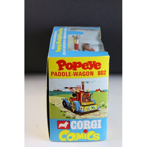 1017 - Boxed Corgi Comics 802 Popeye Paddle-Wagon complete and near mint / shop stock condition, only minor... 