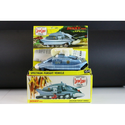 1020 - Boxed Dinky 104 Captain Scarlet Spectrum Pursuit Vehicle diecast model, complete with inner display ... 