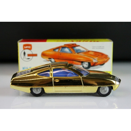 1023 - Boxed DInky 352 Gerry Anderson's UFO SHADO Ed Straker's Car diecast model in gold, with blue interio... 