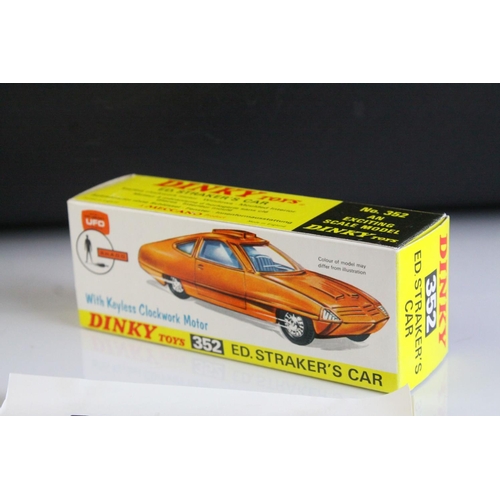 1023 - Boxed DInky 352 Gerry Anderson's UFO SHADO Ed Straker's Car diecast model in gold, with blue interio... 