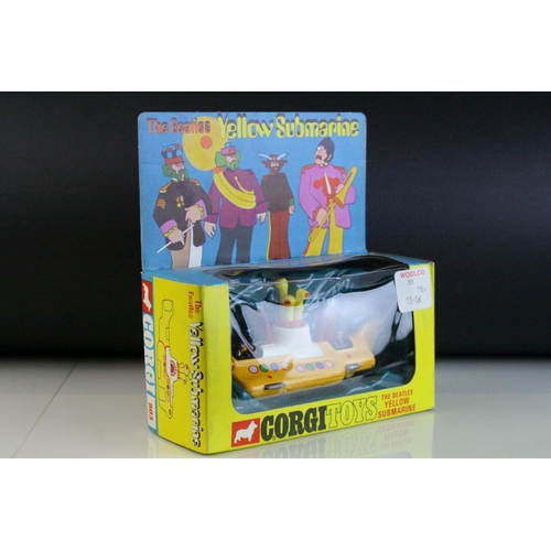 1027 - Boxed Corgi 803 The Beatles Yellow Submarine diecast model, diecast excellent, box excellent with or... 