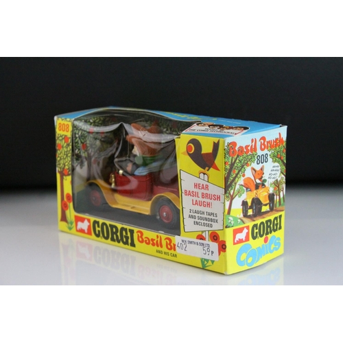 1032 - Boxed Corgi Comics 808 Basil Brush and his car diecast model complete with 2 x laughing tapes and in... 