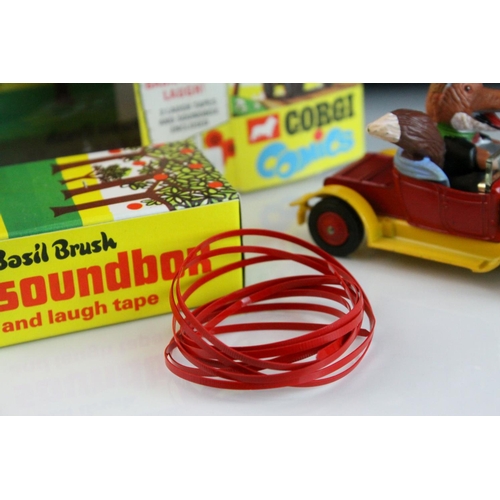 1032 - Boxed Corgi Comics 808 Basil Brush and his car diecast model complete with 2 x laughing tapes and in... 