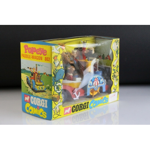 1033 - Boxed Corgi Comics 802 Popeye Paddle-Wagon complete and near mint / shop stock condition, some box w... 