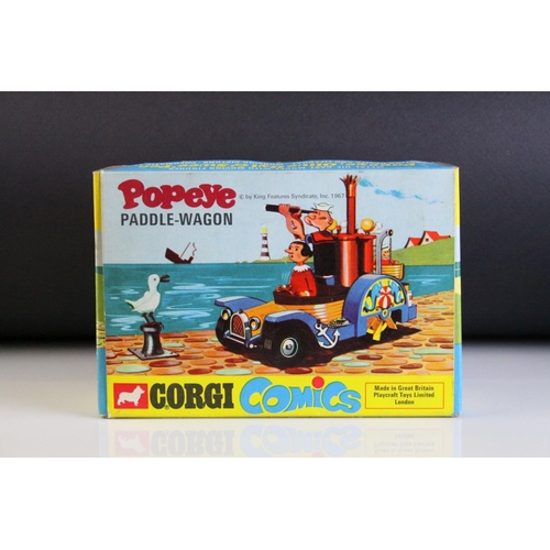 1033 - Boxed Corgi Comics 802 Popeye Paddle-Wagon complete and near mint / shop stock condition, some box w... 