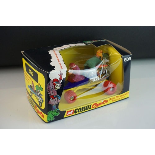 1037 - Boxed Corgi Comics 809 Dick Dastardly Racing Car with Muttley diecast model, complete and excellent ... 