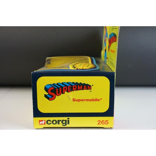 1039 - Boxed Corgi 265 Superman Supermobile diecast model, model and decals near mint, box excellent overal... 