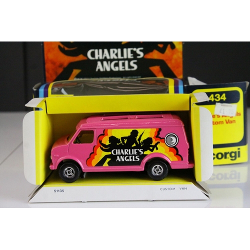 1043 - Boxed Corgi 434 Charlie's Angels Custom Van diecast model in near mint condition with excellent box ... 