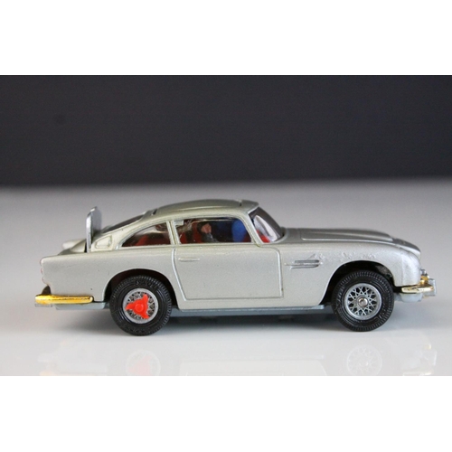 1045 - Boxed Corgi 270 James Bond 007 Aston Martin DB5 diecast model in blue/yellow box window, appearing n... 