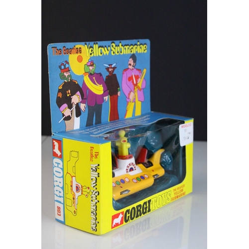 1047 - Boxed Corgi 803 The Beatles Yellow Submarine diecast model, diecast excellent, box excellent with or... 