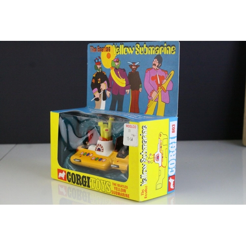 1047 - Boxed Corgi 803 The Beatles Yellow Submarine diecast model, diecast excellent, box excellent with or... 