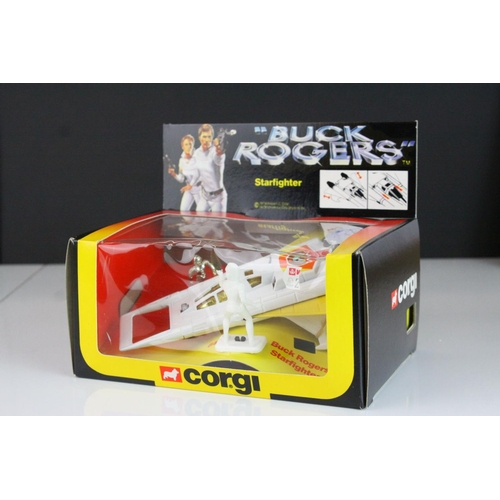 1050 - Boxed Corgi 647 Buck Rogers Starfighter diecast model complete with both figures and accessories, ne... 