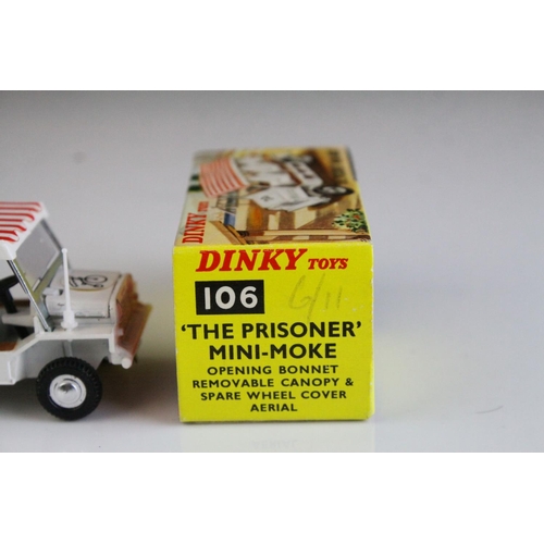 1053 - Boxed Dinky 106 The Prisoner Min Moke diecast model, complete and near mint