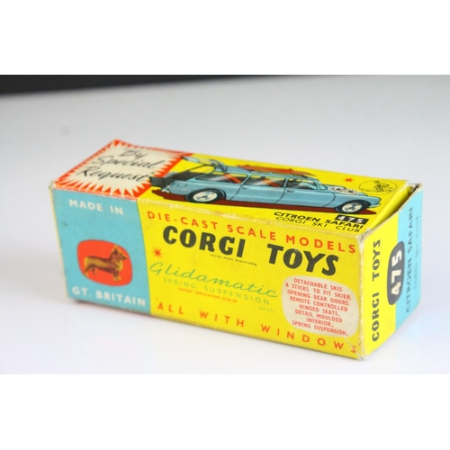 1054 - Boxed Corgi 475 Citroen Safari Corgi Ski Club By Special Request diecast model in white, complete wi... 