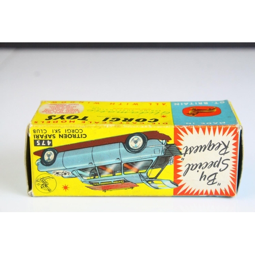 1054 - Boxed Corgi 475 Citroen Safari Corgi Ski Club By Special Request diecast model in white, complete wi... 