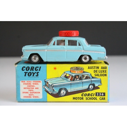 1056 - Boxed Corgi 236 Motor School Car diecast model in vg condition with a few paint chips, box gd