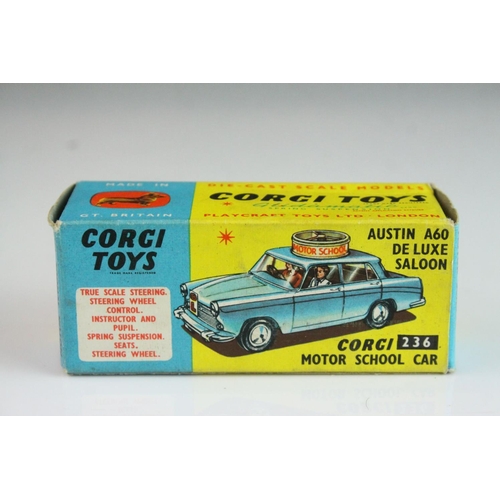 1056 - Boxed Corgi 236 Motor School Car diecast model in vg condition with a few paint chips, box gd