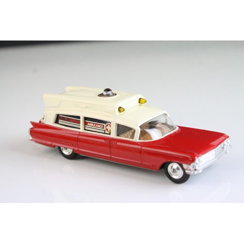 1058 - Boxed Corgi 437 Superior Ambulance on Cadillac Chassis diecast model in vg condition with vg decals,... 