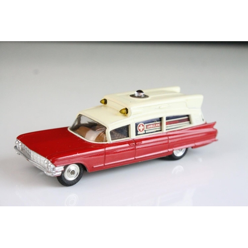 1058 - Boxed Corgi 437 Superior Ambulance on Cadillac Chassis diecast model in vg condition with vg decals,... 