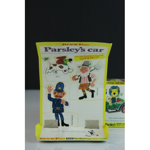 1061 - Boxed Dinky 477 Parsley's Car Morris Oxford Bull Nosed diecast model in green, complete with inner d... 