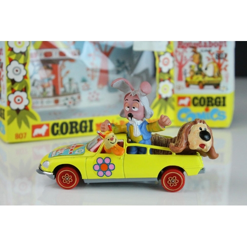 1063 - Boxed Corgi 807 Dougal's Magic Roundabout Car in excellent condition with unused sticker sheet, orig... 