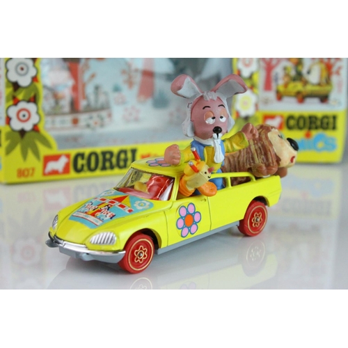 1063 - Boxed Corgi 807 Dougal's Magic Roundabout Car in excellent condition with unused sticker sheet, orig... 