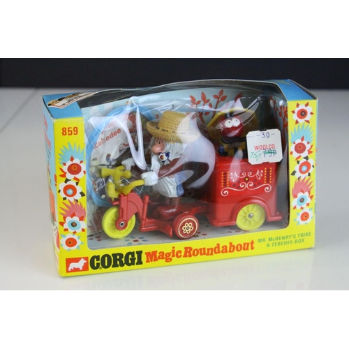 1064 - Boxed Corgi 859 Magic Roundabout Mr McHenry's Trike & Zebedee-Box diecast model, complete and near m... 