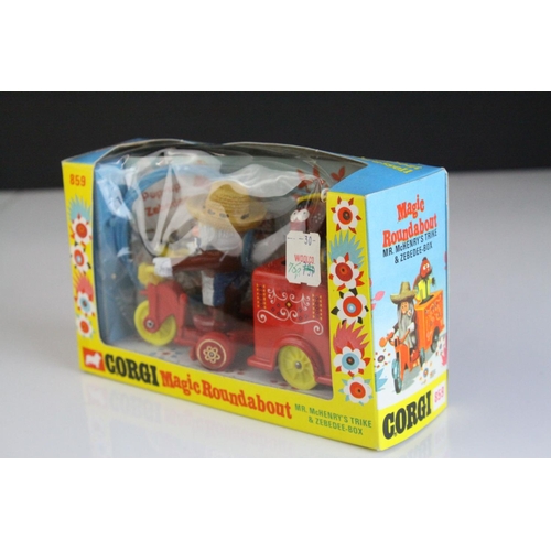 1064 - Boxed Corgi 859 Magic Roundabout Mr McHenry's Trike & Zebedee-Box diecast model, complete and near m... 