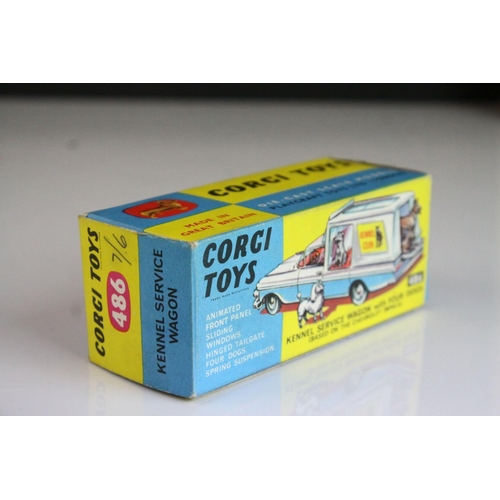 1067 - Boxed Corgi 486 Kennel Service Wagon with four dogs diecast model, complete with all dogs, diecast v... 