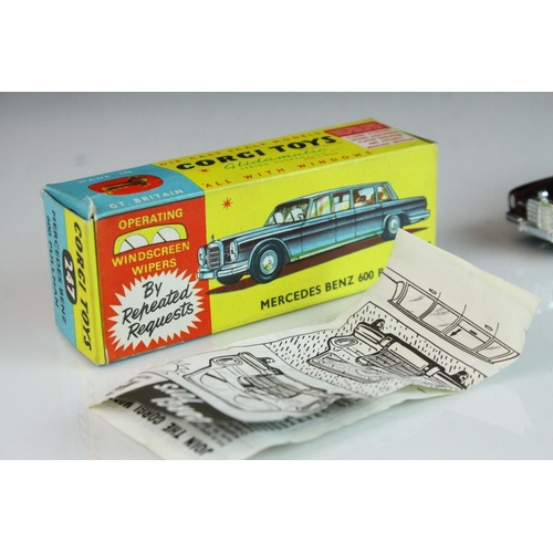 1068 - Boxed Corgi 247 Mercedes Benz 600 Pullman By Special Request diecast model in metallic maroon, excel... 