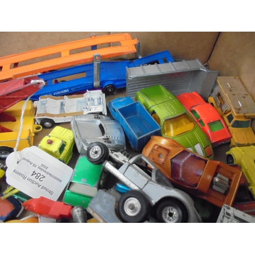 1070 - Collection of playworn diecast model cars to include Matchbox, Verem, Dinky, Lesney, Hot Wheels, Cor... 