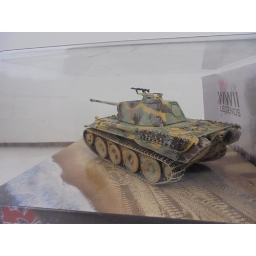 1073 - Boxed 1:50 Corgi adversaries T34/85 Tank (US 516010) and boxed 1:50 Corgi Legends Panther Ausf .F Re... 