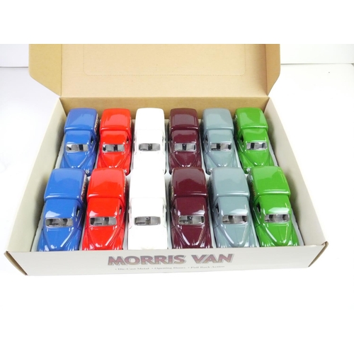 1088 - Ex shop counter top display stand for 1:26 Saico Morris Van diecast models, complete with 12 x model... 