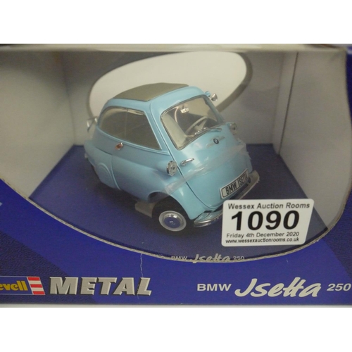 1090 - Two boxed Revell Metal diecast models, to include 08820 BMW Isetta 250 & 08830 Audi Avus Quattro, bo... 