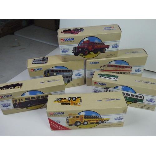 1094 - 13 Boxed Corgi Classics diecast models to include 9 x Public Transport 97018 Weymann Single Deck Bus... 