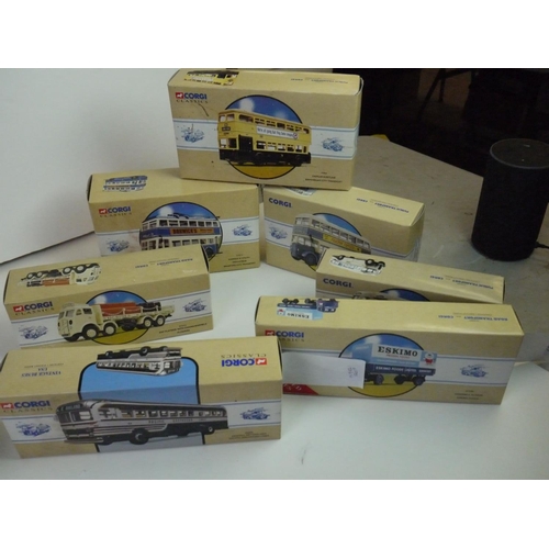 1094 - 13 Boxed Corgi Classics diecast models to include 9 x Public Transport 97018 Weymann Single Deck Bus... 