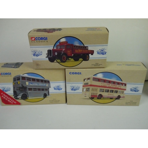 1094 - 13 Boxed Corgi Classics diecast models to include 9 x Public Transport 97018 Weymann Single Deck Bus... 