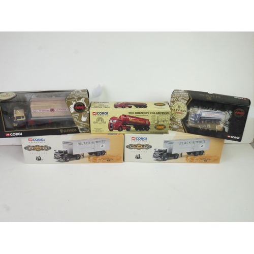 1103 - Five boxed ltd edn Corgi diecast models to include 2 x Whisky Collection Black & White ERF KY Artic ... 