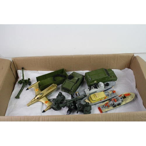 1104 - Eight Dinky diecast models to include Trident Starfighter, Shado 2, Striker, 88mm Gun, Motor Patrol ... 