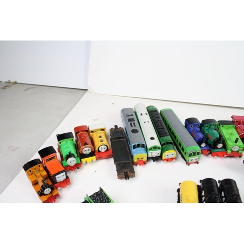 1105 - Collection of playworn Ertl Thomas the Tank Engine trains, carriages and other vehicles. Approx. 60